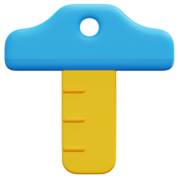 measure 3d render icon illustration png