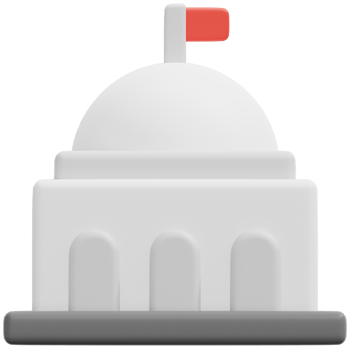 embassy 3d render icon illustration png