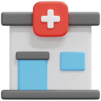 clinic 3d render icon illustration png