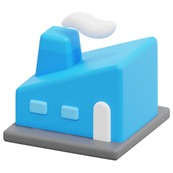 factory 3d render icon illustration png