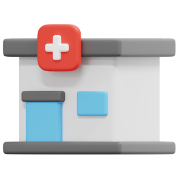 clinic 3d render icon illustration png
