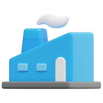 factory 3d render icon illustration png