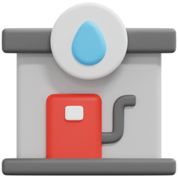 gas station 3d render icon illustration png