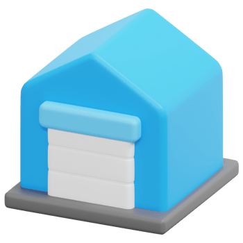 garage 3d render icon illustration png