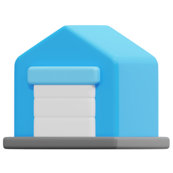 garage 3d render icon illustration png