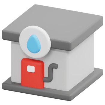 gas station 3d render icon illustration png