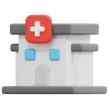 hospital 3d render icon illustration png