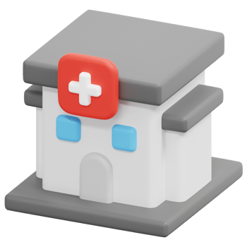 hospital 3d render icon illustration png