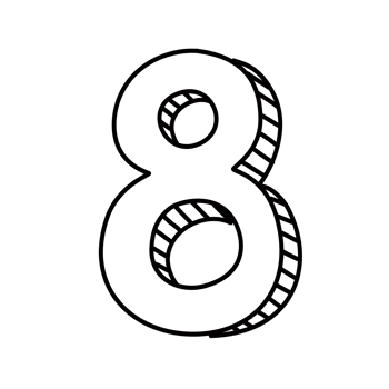 number eight PNG file