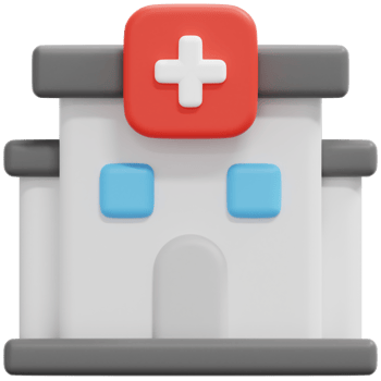 hospital 3d render icon illustration png