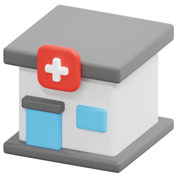 clinic 3d render icon illustration png