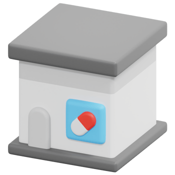 pharmacy 3d render icon illustration png