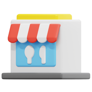 restaurant 3d render icon illustration png
