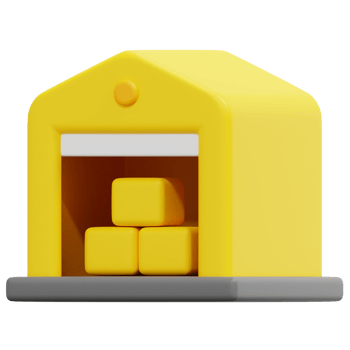 warehouse 3d render icon illustration png