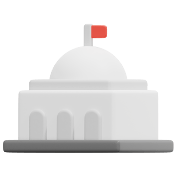embassy 3d render icon illustration png