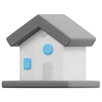 house 3d render icon illustration png