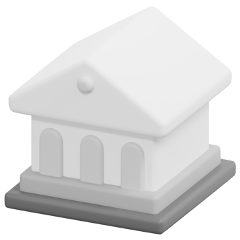 bank 3d render icon illustration png
