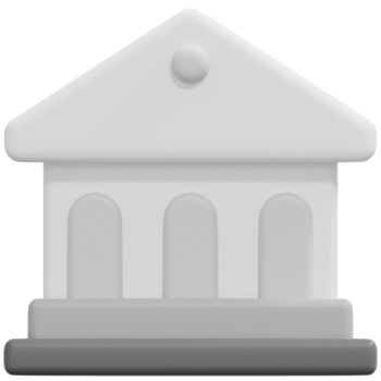 bank 3d render icon illustration png