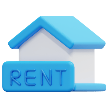 rent 3d render icon illustration png