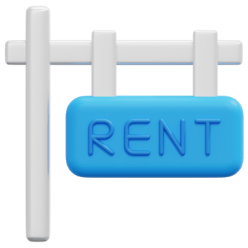 rent 3d render icon illustration png