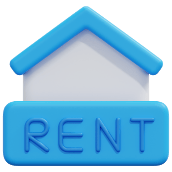 rent 3d render icon illustration png