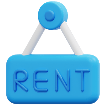 rent 3d render icon illustration png