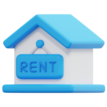rent 3d render icon illustration png