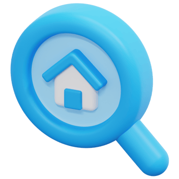search 3d render icon illustration png