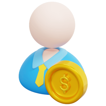 sales agent 3d render icon illustration png