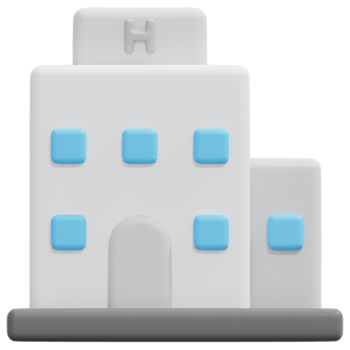 hotel 3d render icon illustration png