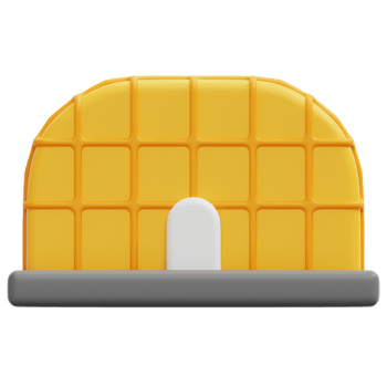 longhouse 3d render icon illustration png
