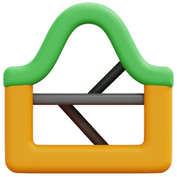 underground house 3d render icon illustration png