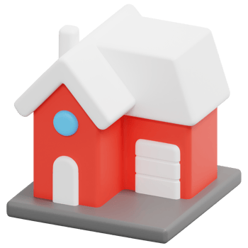 villa 3d render icon illustration png