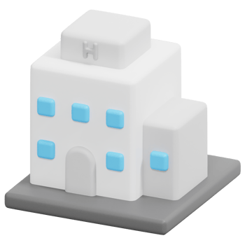 hotel 3d render icon illustration png