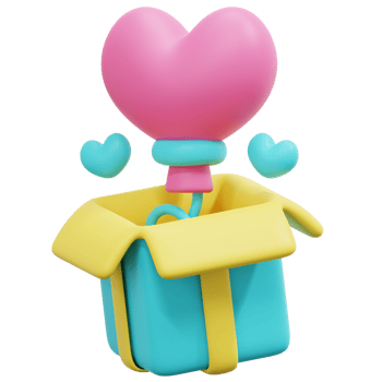 gift 3d render icon illustration png