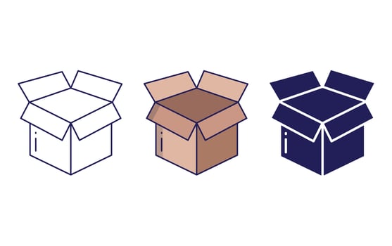 Open box vector icon