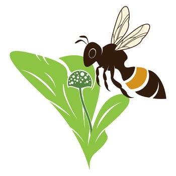 bee logo illustrations design icon vector