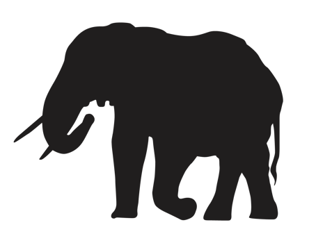 Animal - Elephant Silhouette png