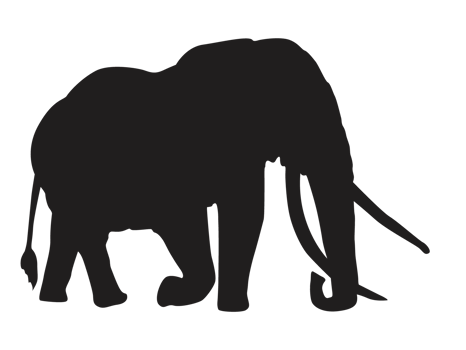 Animal - Elephant Silhouette png