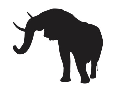 Animal - Elephant Silhouette png