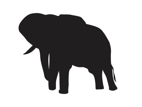Animal - Elephant Silhouette png