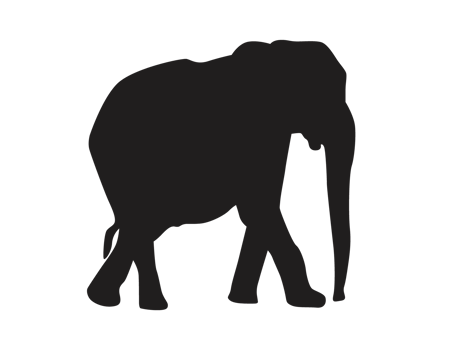 Animal - Elephant Silhouette png