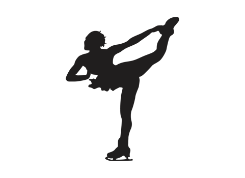 Woman ice skating dancer png