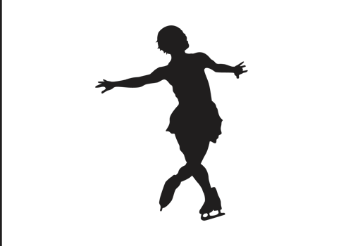 Woman ice skating dancer png