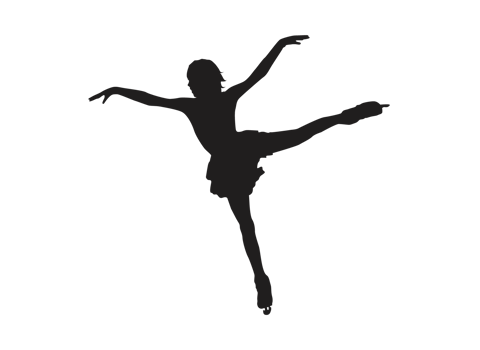 Woman ice skating dancer png