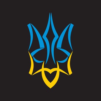 Vector stylized coat of arms of Ukraine
