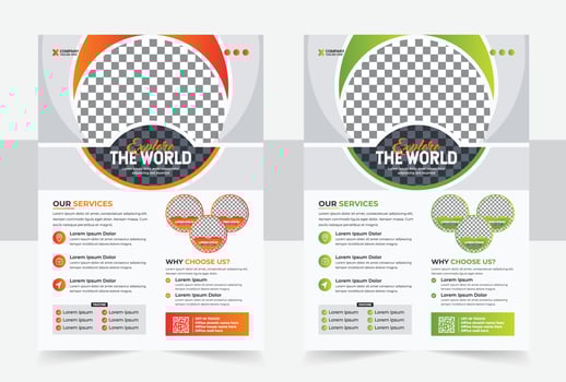 Tours And Travel Design For Flyer, Poster, And Banner Template. Concept For World Tourism Day. Summer Beach Travelling. Tourism Business Marketing Flyer Or Poster vector