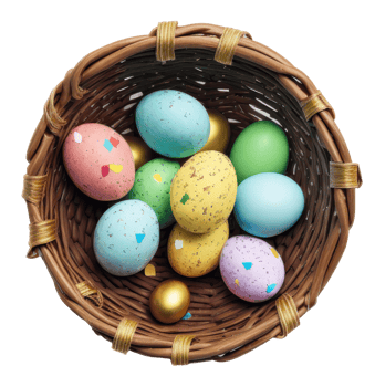 Cute Easter Eggs Isolated. png