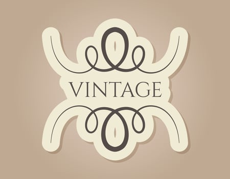 Vector abstract vintage frame with text. An isolated banner in the old Victorian style.