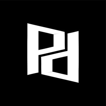 pd, pnd initial geometric company logo and vector icon